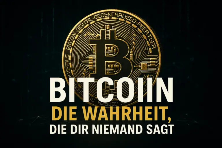 Bitcoin Symbol mit digitalem Hintergrund, Fokus auf Kryptowährung und Blockchain-Technologie.