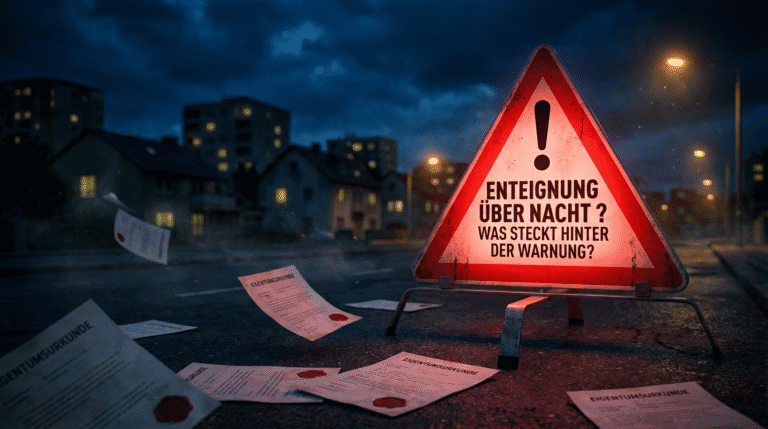 Warnschild "Entfernung über Nacht? Was steckt hinter der Warnung?" bei nächtlichen Bauarbeiten in Li.