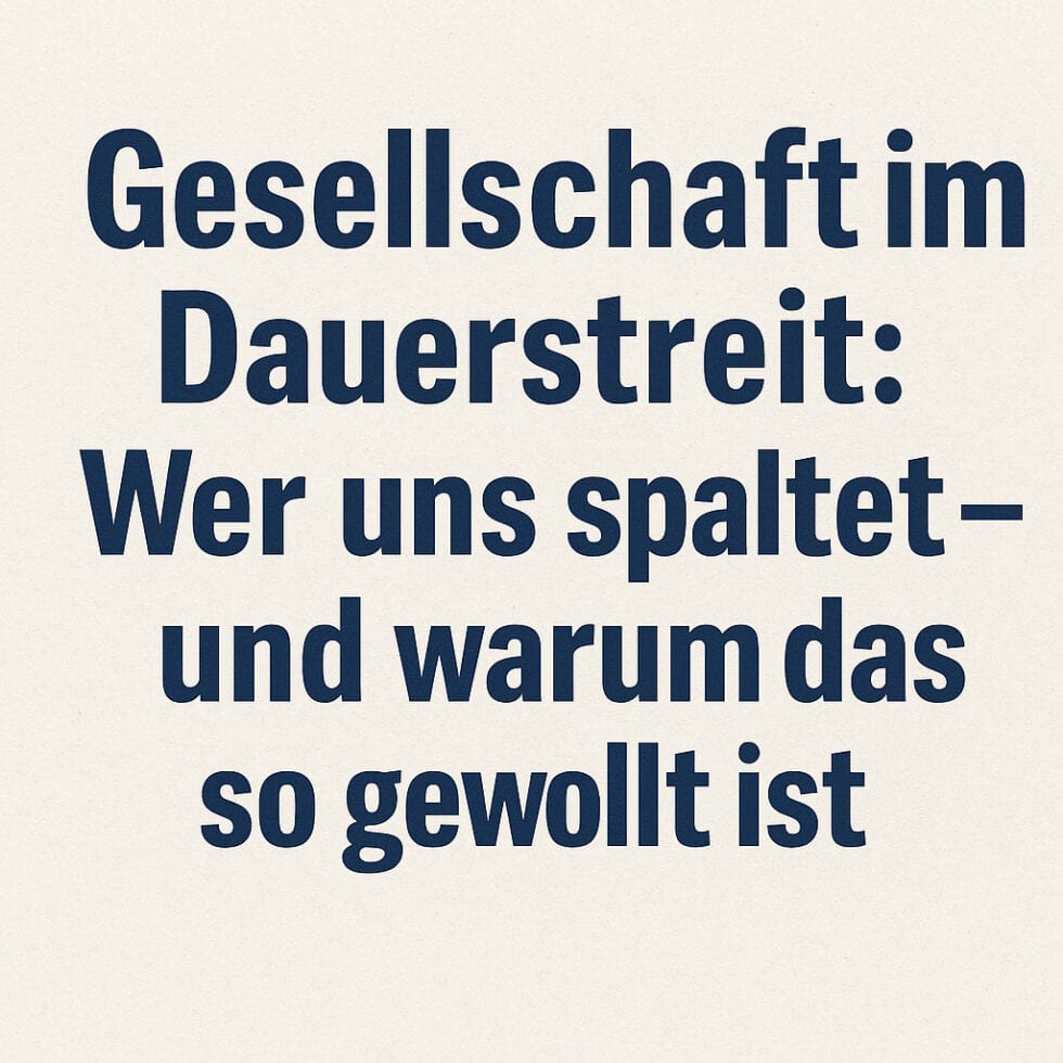 Gespaltene Gesellschaft: Unsichtbare Kräfte, Versöhnungswege