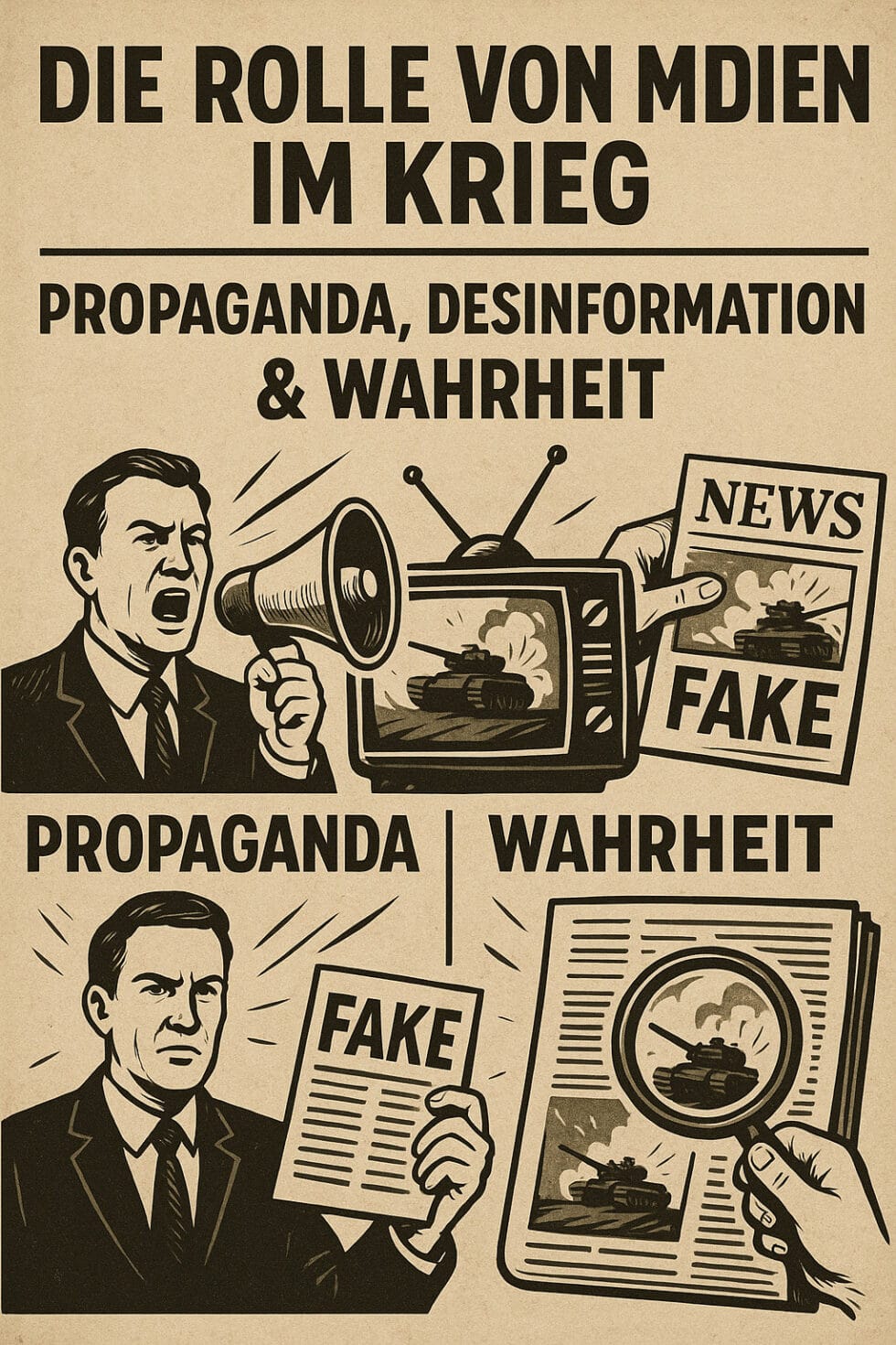 Die Medien bei Krieg: Propaganda, Desinformation & Wahrheit