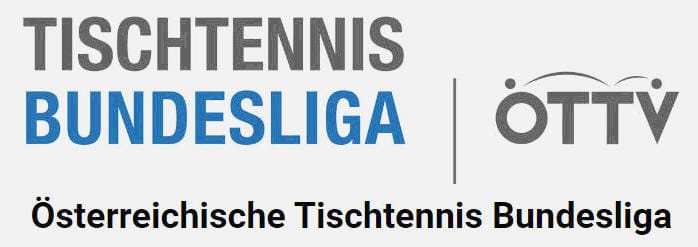 Österreichische Tischtennis Bundesliga Logo: Professionalität in Blau und Grau, dynamisches ÖTTV-Design.