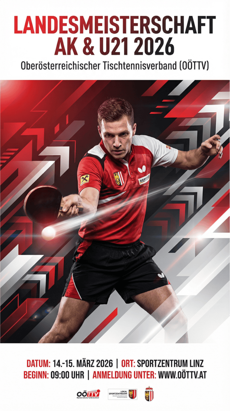 Tischtennis Verein in Leonding, Österreich mit Top-Training und Events.