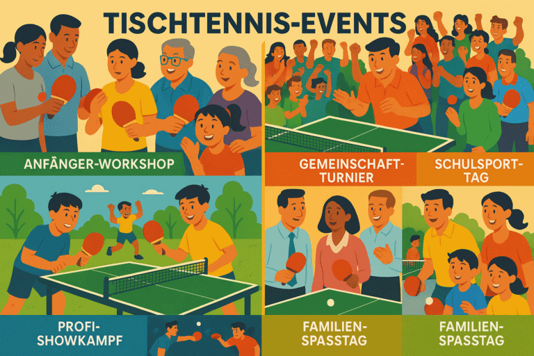Tischtennis-Events in Linz: Workshops, Turniere, Familien- und Schultage. Spaß und Sport für alle Al.