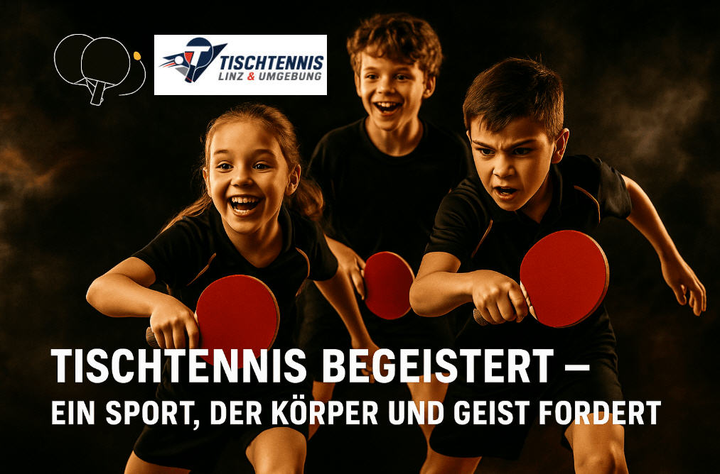 Kinder beim Tischtennisspielen 