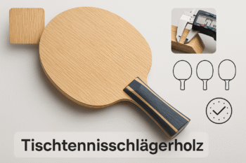 Hochwertiges Tischtennisschlägerholz mit Holzgriff, ideal für Tischtennis.