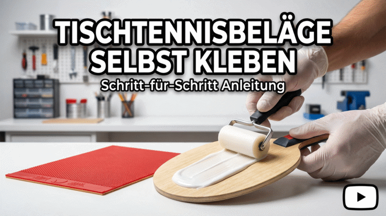 Anleitung zum selbst kleben von Tischtennisbelägen für optimale Spielqualität.